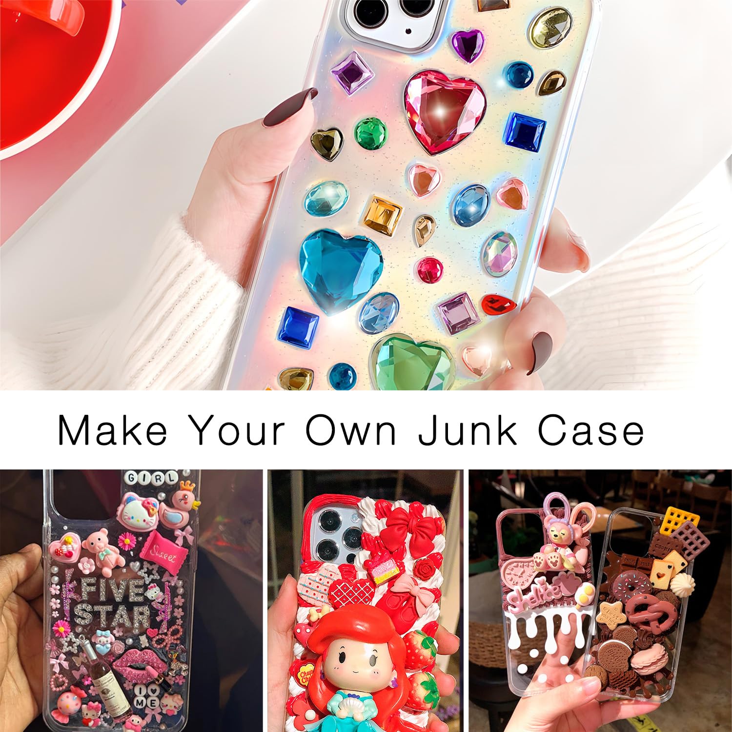 Amazon.com: stino DIY Phone Junk Case for iPhone, 10 Pack Clear